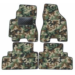 Tapis de sol de Voiture de Tapis de Voiture de Camouflage pour Hyundai Tucson 2004-2010, D'armée Tapis de voiture, Base Antidérapante, Renforcée Dans la Zone de la Pédale