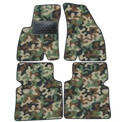 Tapis de sol de Voiture de Tapis de Voiture de Camouflage pour Hyundai Santa Fe 2001-2006, D'armée Tapis de voiture, Base Antidérapante, Renforcée Dans la Zone de la Pédale