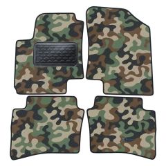 Tapis de sol de Voiture de Tapis de Voiture de Camouflage pour Hyundai I20 2008-2012, D'armée Tapis de voiture, Base Antidérapante, Renforcée Dans la Zone de la Pédale