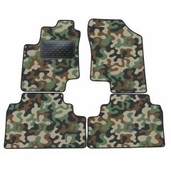 Tapis de sol de Voiture de Tapis de Voiture de Camouflage pour Hyundai Ix20 2009-2018, D'armée Tapis de voiture, Base Antidérapante, Renforcée Dans la Zone de la Pédale