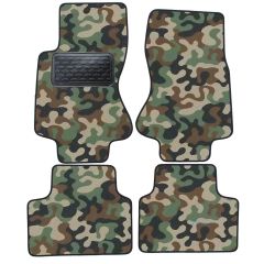 Tapis de sol de Voiture de Tapis de Voiture de Camouflage pour Jaguar S-Type 1999-2008, D'armée Tapis de voiture, Base Antidérapante, Renforcée Dans la Zone de la Pédale
