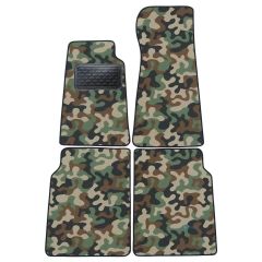 Tapis de sol de Voiture de Tapis de Voiture de Camouflage pour Jaguar XJ 6 / 12 1973-1981, D'armée Tapis de voiture, Base Antidérapante, Renforcée Dans la Zone de la Pédale