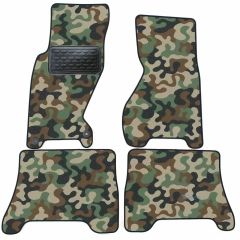 Tapis de sol de Voiture de Tapis de Voiture de Camouflage pour Jeep Grand Cherokee 2 1999-2004, D'armée Tapis de voiture, Base Antidérapante, Renforcée Dans la Zone de la Pédale