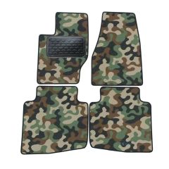 Tapis de sol de Voiture de Tapis de Voiture de Camouflage pour Jeep Grand Cherokee 3 2005-2010, D'armée Tapis de voiture, Base Antidérapante, Renforcée Dans la Zone de la Pédale