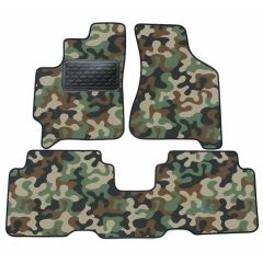 Tapis de sol de Voiture de Tapis de Voiture de Camouflage pour Kia Carens 2002-2006, D'armée Tapis de voiture, Base Antidérapante, Renforcée Dans la Zone de la Pédale
