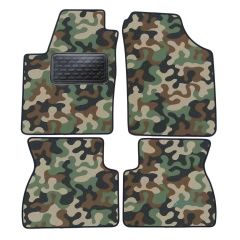 Tapis de sol de Voiture de Tapis de Voiture de Camouflage pour Kia Picanto 1 2007-2011, D'armée Tapis de voiture, Base Antidérapante, Renforcée Dans la Zone de la Pédale