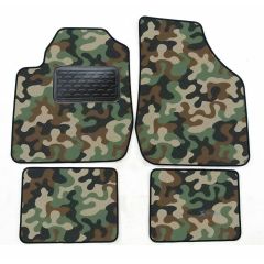 Tapis de sol de Voiture de Tapis de Voiture de Camouflage pour Kia Rio 1 2000-2005, D'armée Tapis de voiture, Base Antidérapante, Renforcée Dans la Zone de la Pédale