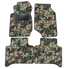 Tapis de sol de Voiture de Tapis de Voiture de Camouflage pour Kia Sportage 1994-2010, D'armée Tapis de voiture, Base Antidérapante, Renforcée Dans la Zone de la Pédale