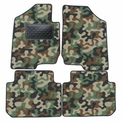 Tapis de sol de Voiture de Tapis de Voiture de Camouflage pour Kia Carens 2006-2012, D'armée Tapis de voiture, Base Antidérapante, Renforcée Dans la Zone de la Pédale