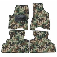 Tapis de sol de Voiture de Tapis de Voiture de Camouflage pour Kia Sportage 2004-2010, D'armée Tapis de voiture, Base Antidérapante, Renforcée Dans la Zone de la Pédale