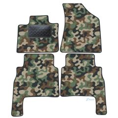 Tapis de sol de Voiture de Tapis de Voiture de Camouflage pour Kia Sorento 2009-2012, D'armée Tapis de voiture, Base Antidérapante, Renforcée Dans la Zone de la Pédale