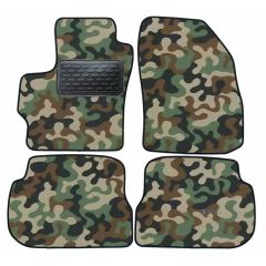 Tapis de sol de Voiture de Tapis de Voiture de Camouflage pour Mazda 3 2004-2009, D'armée Tapis de voiture, Base Antidérapante, Renforcée Dans la Zone de la Pédale