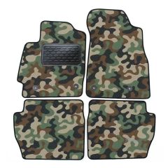 Tapis de sol de Voiture de Tapis de Voiture de Camouflage pour Mazda 2 2007-2016, D'armée Tapis de voiture, Base Antidérapante, Renforcée Dans la Zone de la Pédale