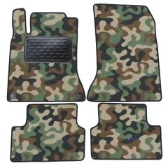 Tapis de sol de Voiture de Tapis de Voiture de Camouflage pour Mercedes A-klasse W176 2013-2018, D'armée Tapis de voiture, Base Antidérapante, Renforcée Dans la Zone de la Pédale