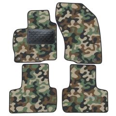 Tapis de sol de Voiture de Tapis de Voiture de Camouflage pour Citroen C-Crosser 2007-2012, D'armée Tapis de voiture, Base Antidérapante, Renforcée Dans la Zone de la Pédale