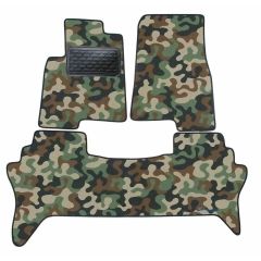 Tapis de sol de Voiture de Tapis de Voiture de Camouflage pour Mitsubishi Pajero 3 2000-2006, D'armée Tapis de voiture, Base Antidérapante, Renforcée Dans la Zone de la Pédale