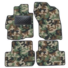 Tapis de sol de Voiture de Tapis de Voiture de Camouflage pour Mitsubishi Lancer 2008-2017, D'armée Tapis de voiture, Base Antidérapante, Renforcée Dans la Zone de la Pédale