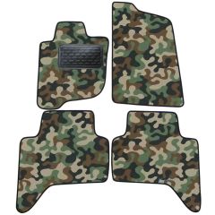 Tapis de sol de Voiture de Tapis de Voiture de Camouflage pour Mitsubishi L200 2006-2016, D'armée Tapis de voiture, Base Antidérapante, Renforcée Dans la Zone de la Pédale