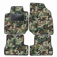 Tapis de sol de Voiture de Tapis de Voiture de Camouflage pour Nissan Micra K12 2003-2009, D'armée Tapis de voiture, Base Antidérapante, Renforcée Dans la Zone de la Pédale
