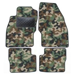 Tapis de sol de Voiture de Tapis de Voiture de Camouflage pour Opel Corsa D / E 2006-2018, D'armée Tapis de voiture, Base Antidérapante, Renforcée Dans la Zone de la Pédale