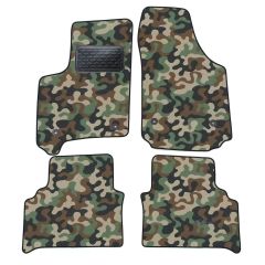 Tapis de sol de Voiture de Tapis de Voiture de Camouflage pour Opel Meriva A 2003-2011, D'armée Tapis de voiture, Base Antidérapante, Renforcée Dans la Zone de la Pédale