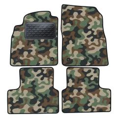 Tapis de sol de Voiture de Tapis de Voiture de Camouflage pour Opel Astra J 2010-2014, D'armée Tapis de voiture, Base Antidérapante, Renforcée Dans la Zone de la Pédale