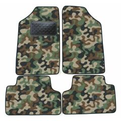 Tapis de sol de Voiture de Tapis de Voiture de Camouflage pour Peugeot 205 1984-1997, D'armée Tapis de voiture, Base Antidérapante, Renforcée Dans la Zone de la Pédale