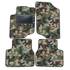 Tapis de sol de Voiture de Tapis de Voiture de Camouflage pour Peugeot 207 2006-2012, D'armée Tapis de voiture, Base Antidérapante, Renforcée Dans la Zone de la Pédale