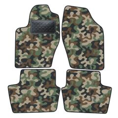 Tapis de sol de Voiture de Tapis de Voiture de Camouflage pour Citroen C4 2004-2010, D'armée Tapis de voiture, Base Antidérapante, Renforcée Dans la Zone de la Pédale