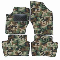 Tapis de sol de Voiture de Tapis de Voiture de Camouflage pour Peugeot 308 2007-2014, D'armée Tapis de voiture, Base Antidérapante, Renforcée Dans la Zone de la Pédale