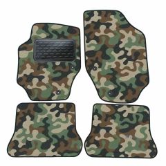 Tapis de sol de Voiture de Tapis de Voiture de Camouflage pour Peugeot 307 CC 2001-2007, D'armée Tapis de voiture, Base Antidérapante, Renforcée Dans la Zone de la Pédale