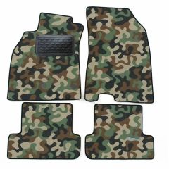 Tapis de sol de Voiture de Tapis de Voiture de Camouflage pour Renault Megan Grandtour 2009-2016, D'armée Tapis de voiture, Base Antidérapante, Renforcée Dans la Zone de la Pédale