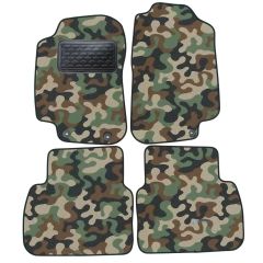 Tapis de sol de Voiture de Tapis de Voiture de Camouflage pour Saab 9-5 1998-2006, D'armée Tapis de voiture, Base Antidérapante, Renforcée Dans la Zone de la Pédale