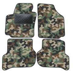 Tapis de sol de Voiture de Tapis de Voiture de Camouflage pour Seat Altea 2004-2015, D'armée Tapis de voiture, Base Antidérapante, Renforcée Dans la Zone de la Pédale