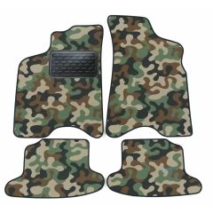 Tapis de sol de Voiture de Tapis de Voiture de Camouflage pour Seat Arosa 1997-2005, D'armée Tapis de voiture, Base Antidérapante, Renforcée Dans la Zone de la Pédale