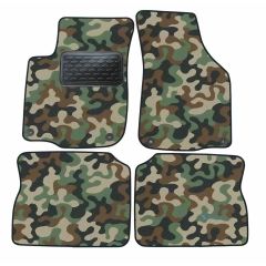 Tapis de sol de Voiture de Tapis de Voiture de Camouflage pour Seat Leon 1 / Toledo 2 1995-2004, D'armée Tapis de voiture, Base Antidérapante, Renforcée Dans la Zone de la Pédale