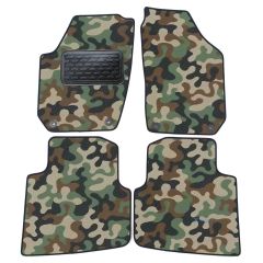 Tapis de sol de Voiture de Tapis de Voiture de Camouflage pour Skoda Roomster 2006-2015, D'armée Tapis de voiture, Base Antidérapante, Renforcée Dans la Zone de la Pédale