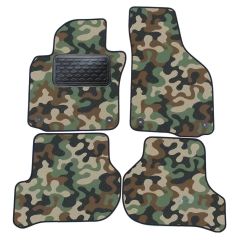 Tapis de sol de Voiture de Tapis de Voiture de Camouflage pour Volkswagen Golf 5 / 6 2003-2012, D'armée Tapis de voiture, Base Antidérapante, Renforcée Dans la Zone de la Pédale
