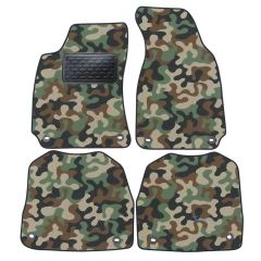 Tapis de sol de Voiture de Tapis de Voiture de Camouflage pour Skoda Superb 2002-2008, D'armée Tapis de voiture, Base Antidérapante, Renforcée Dans la Zone de la Pédale