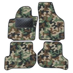Tapis de sol de Voiture de Tapis de Voiture de Camouflage pour Skoda Yeti 2007-2015, D'armée Tapis de voiture, Base Antidérapante, Renforcée Dans la Zone de la Pédale