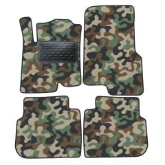 Tapis de sol de Voiture de Tapis de Voiture de Camouflage pour Smart Forfour 2004-2006, D'armée Tapis de voiture, Base Antidérapante, Renforcée Dans la Zone de la Pédale