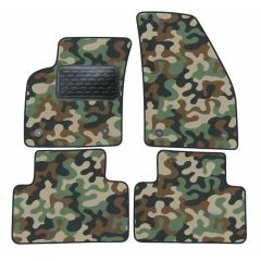 Tapis de sol de Voiture de Tapis de Voiture de Camouflage pour Volvo V50 / S40 2004-2012, D'armée Tapis de voiture, Base Antidérapante, Renforcée Dans la Zone de la Pédale