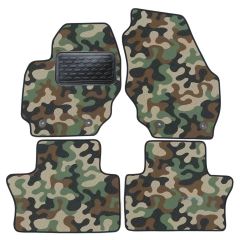 Tapis de sol de Voiture de Tapis de Voiture de Camouflage pour Volvo V70 2007-2016, D'armée Tapis de voiture, Base Antidérapante, Renforcée Dans la Zone de la Pédale