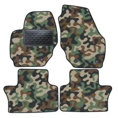 Tapis de sol de Voiture de Tapis de Voiture de Camouflage pour Volvo XC60 / XC70 2008-2016, D'armée Tapis de voiture, Base Antidérapante, Renforcée Dans la Zone de la Pédale