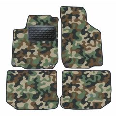 Tapis de sol de Voiture de Tapis de Voiture de Camouflage pour Volkswagen Bora / Beetle 1997-2003, D'armée Tapis de voiture, Base Antidérapante, Renforcée Dans la Zone de la Pédale