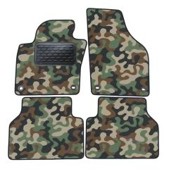 Tapis de sol de Voiture de Tapis de Voiture de Camouflage pour Volkswagen Passat B6 / B7 / CC 2005-2016, D'armée Tapis de voiture, Base Antidérapante, Renforcée Dans la Zone de la Pédale