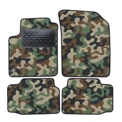 Tapis de sol de Voiture de Tapis de Voiture de Camouflage pour Volkswagen Up depuis 2010, D'armée Tapis de voiture, Base Antidérapante, Renforcée Dans la Zone de la Pédale