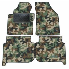 Tapis de sol de Voiture de Tapis de Voiture de Camouflage pour Volkswagen Touran 2011-2015, D'armée Tapis de voiture, Base Antidérapante, Renforcée Dans la Zone de la Pédale