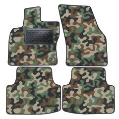 Tapis de sol de Voiture de Tapis de Voiture de Camouflage pour Volkswagen Tiguan 2007-2015, D'armée Tapis de voiture, Base Antidérapante, Renforcée Dans la Zone de la Pédale