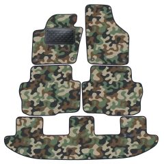 Tapis de sol de Voiture de Tapis de Voiture de Camouflage pour Sharan Sharan depuis 2010, D'armée Tapis de voiture, Base Antidérapante, Renforcée Dans la Zone de la Pédale